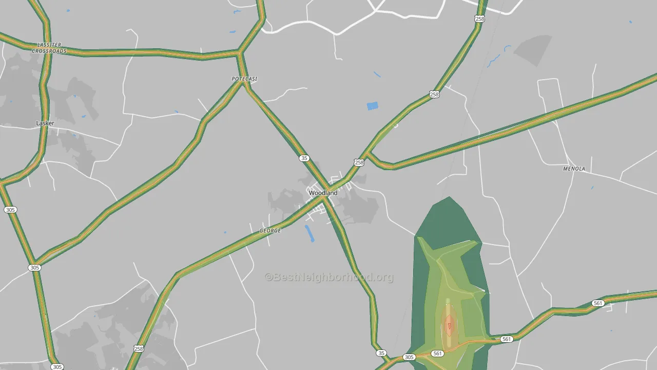 27897, NC Map of Noise Levels in 27897