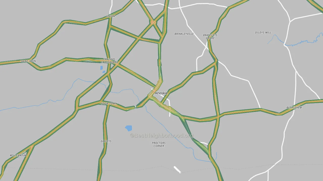 27910, NC Map of Noise Levels in 27910
