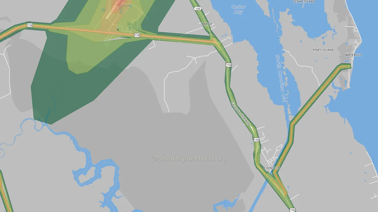27917, NC Map of Noise Levels in 27917