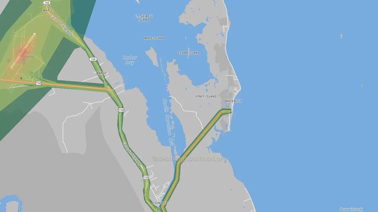 27923, NC Map of Noise Levels in 27923