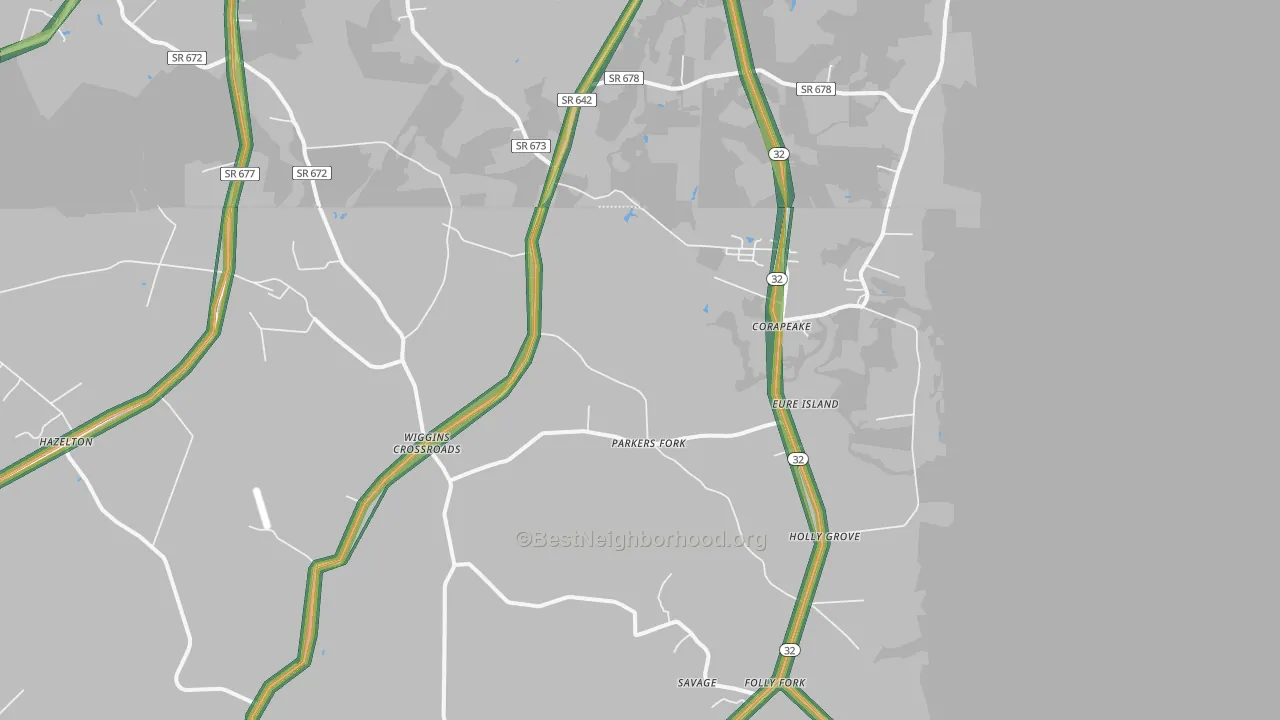 27926, NC Map of Noise Levels in 27926