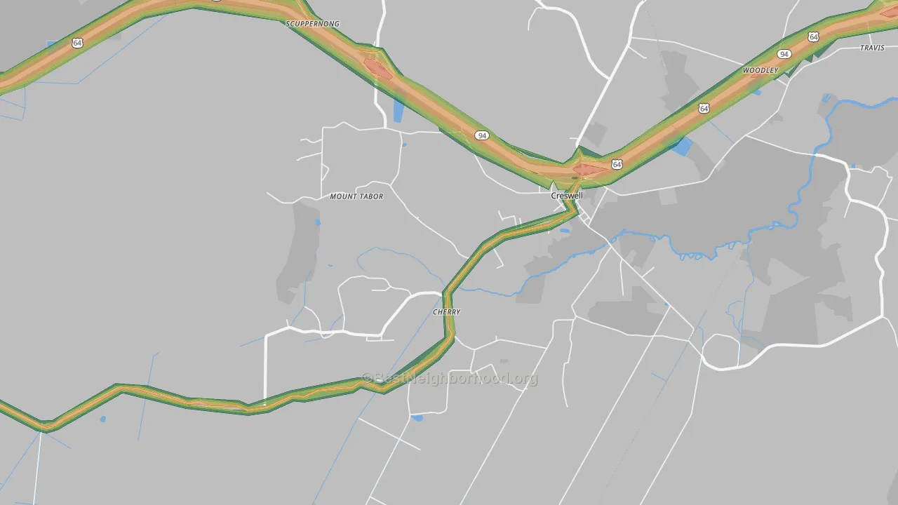27928, NC Map of Noise Levels in 27928