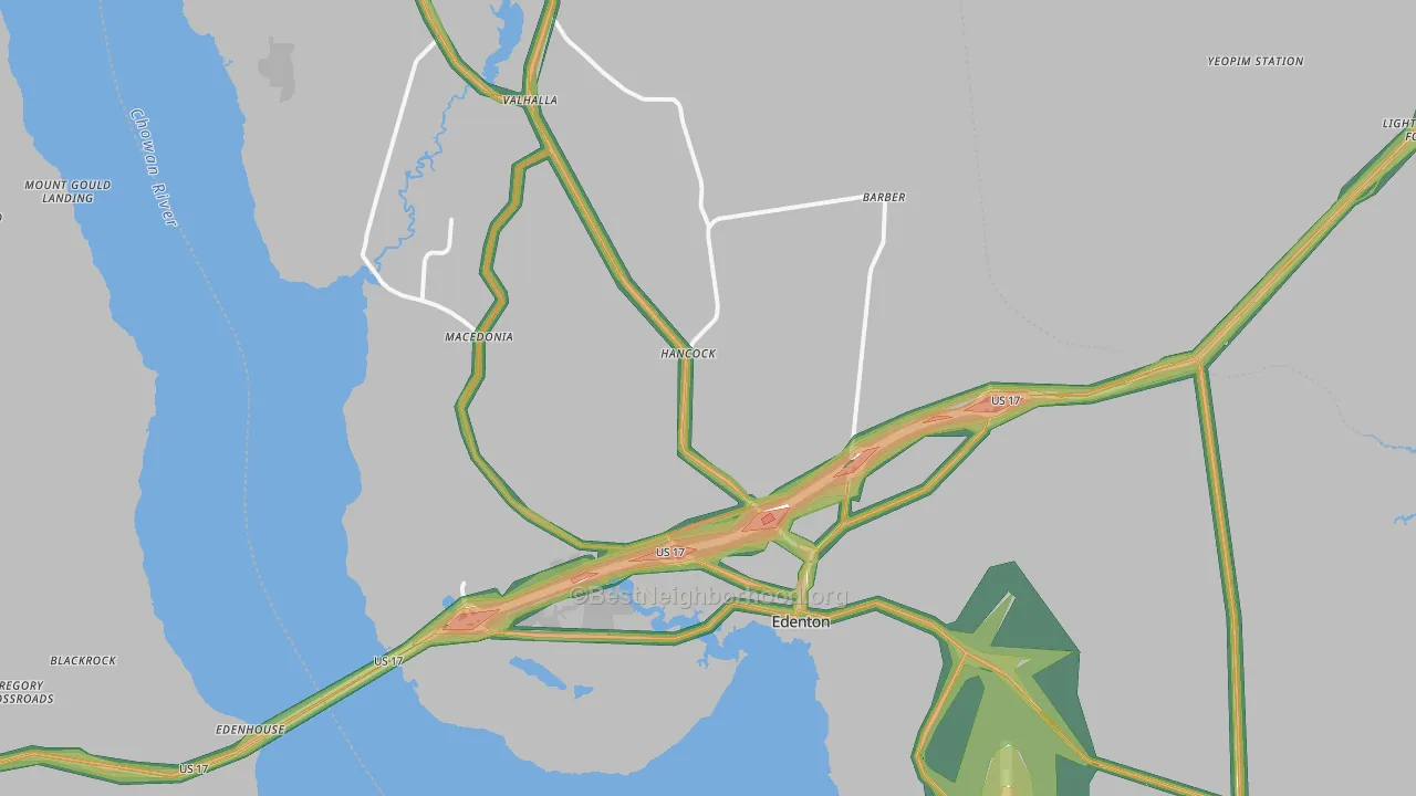 27932, NC Map of Noise Levels in 27932