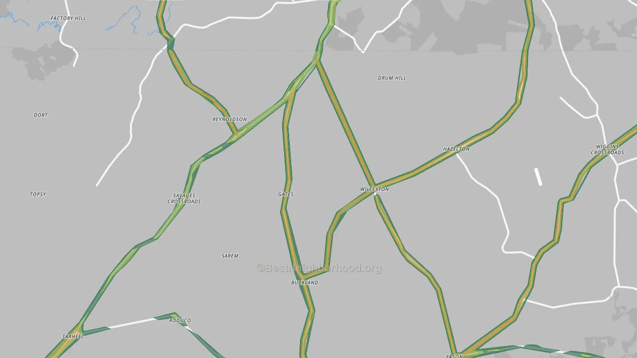 27937, NC Map of Noise Levels in 27937