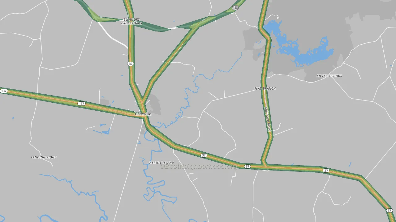 27938, NC Map of Noise Levels in 27938