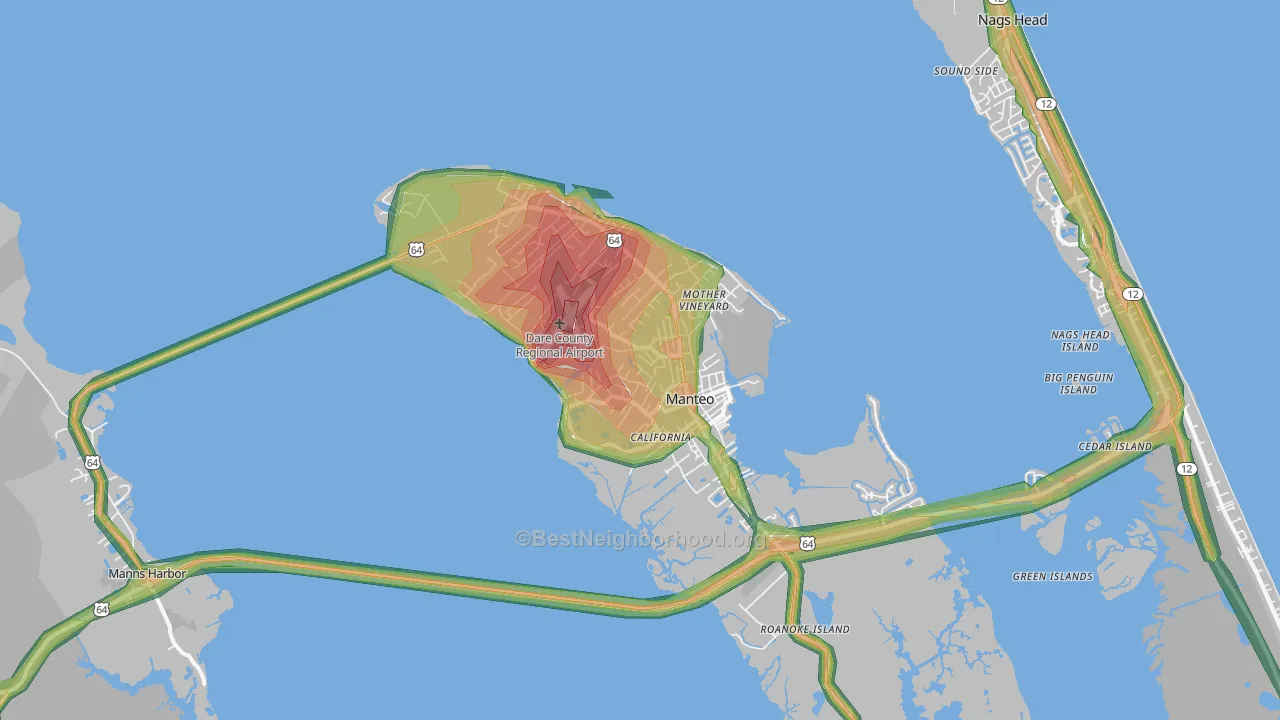 27954, NC Map of Noise Levels in 27954