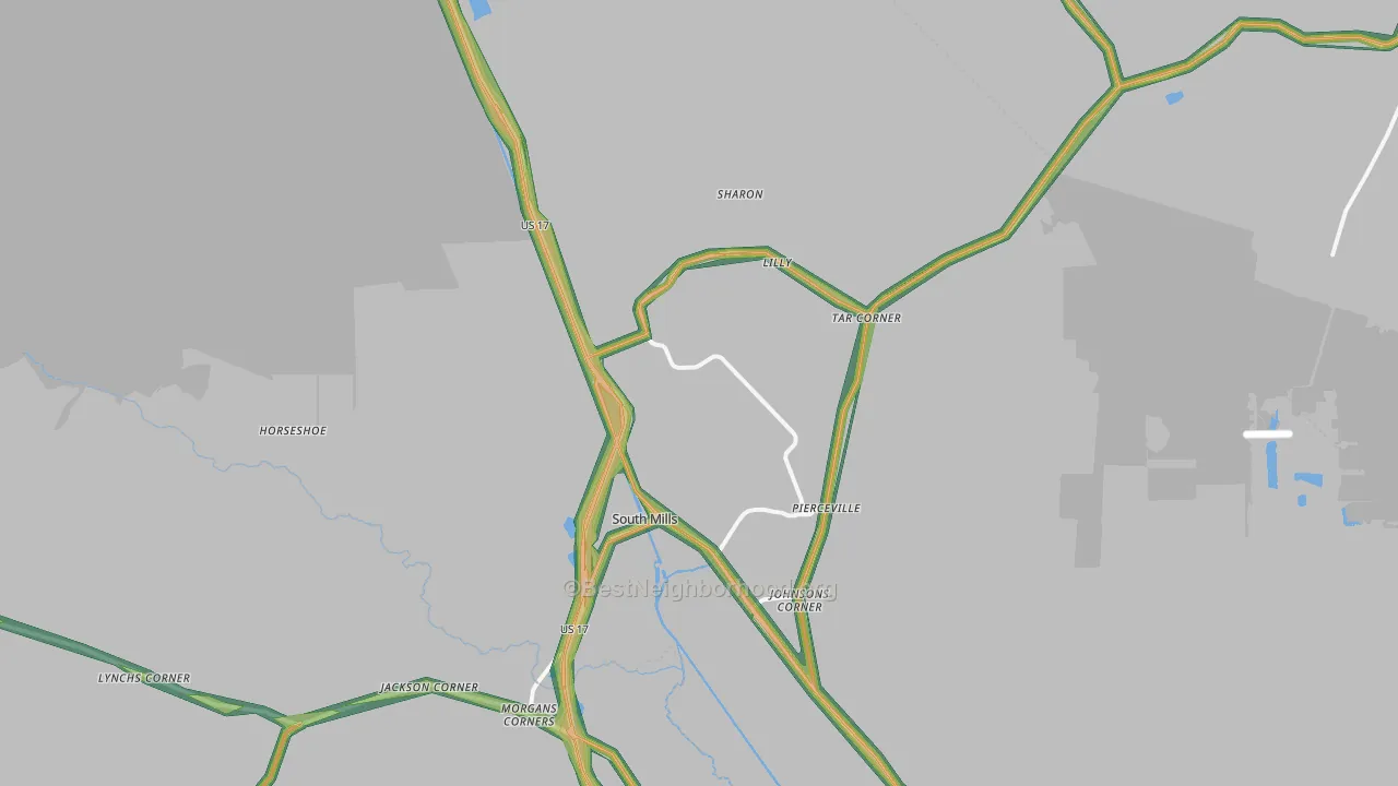 27976, NC Map of Noise Levels in 27976