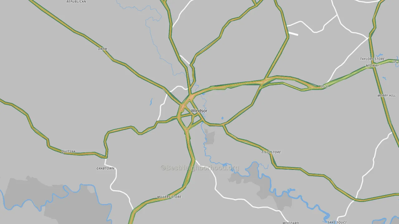 27983, NC Map of Noise Levels in 27983