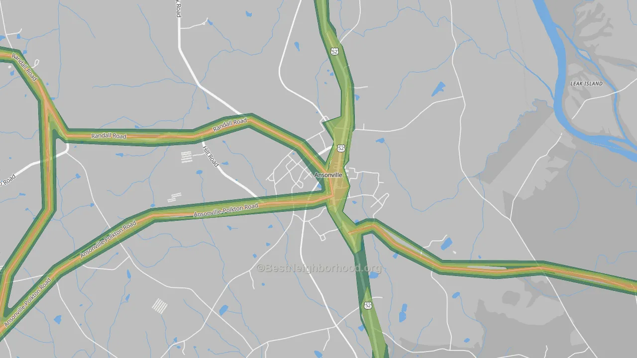 28007, NC Map of Noise Levels in 28007