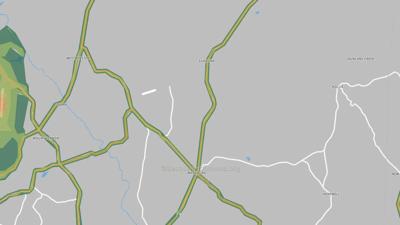 28018, NC Map of Noise Levels in 28018