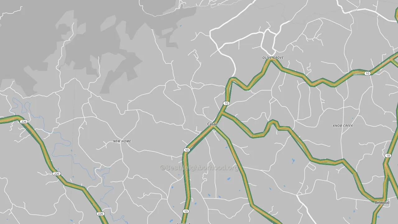 28020, NC Map of Noise Levels in 28020