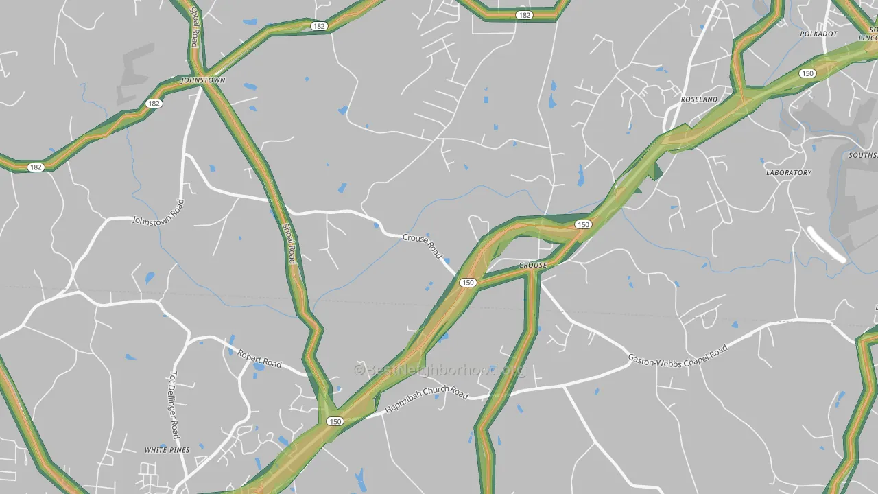 28033, NC Map of Noise Levels in 28033