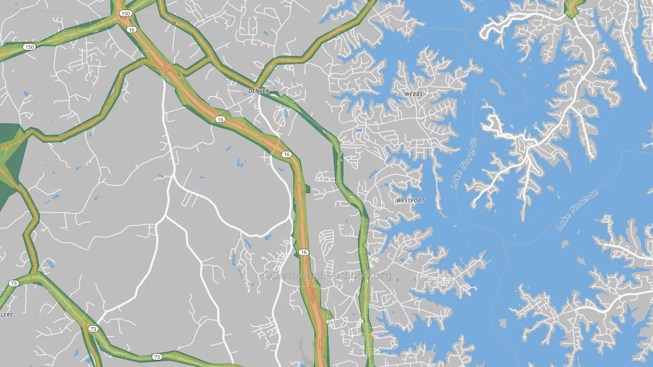 28037, NC Map of Noise Levels in 28037
