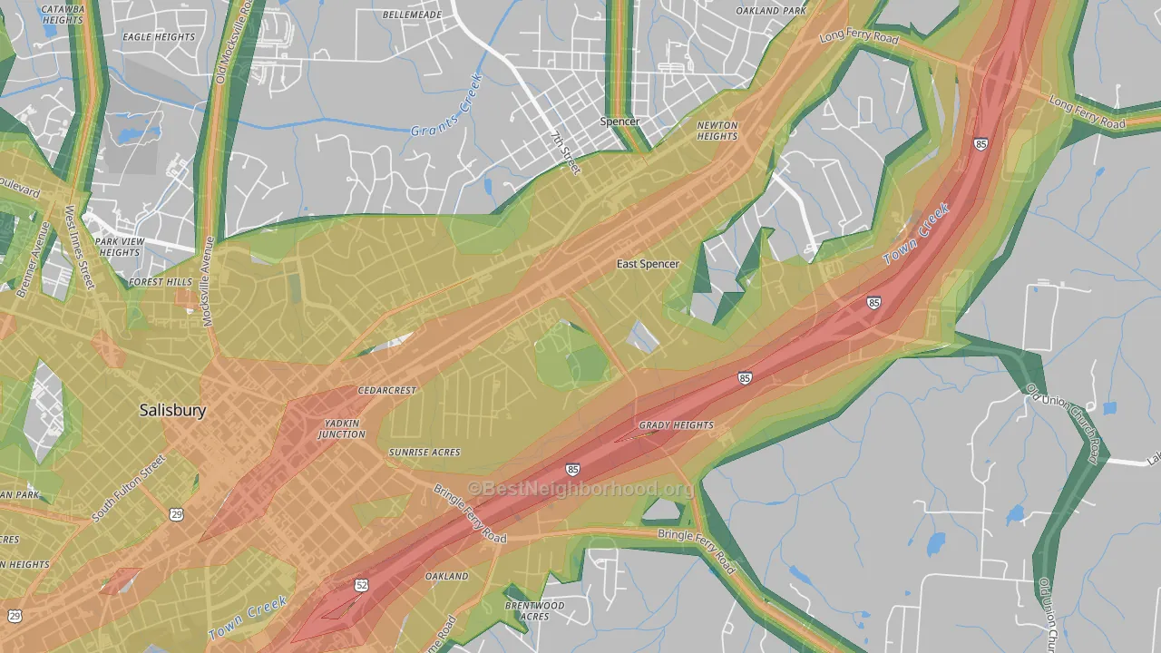28039, NC Map of Noise Levels in 28039