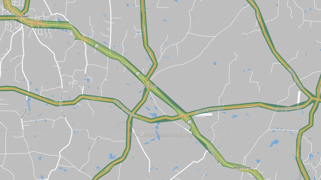 28071, NC Map of Noise Levels in 28071