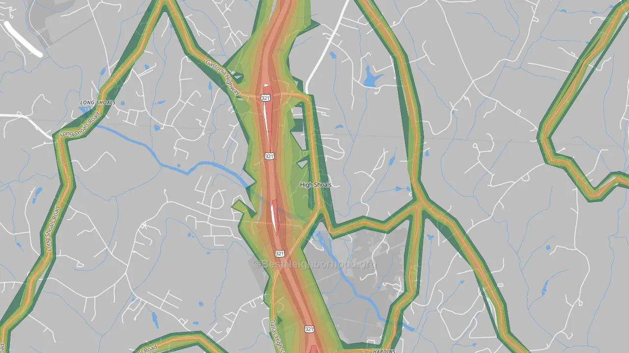 28077, NC Map of Noise Levels in 28077