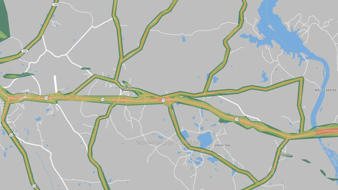28091, NC Map of Noise Levels in 28091