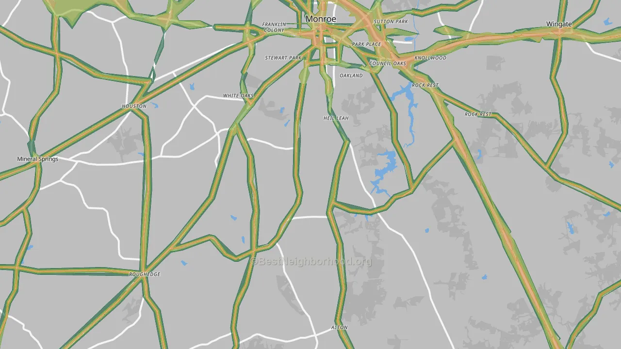 28112, NC Map of Noise Levels in 28112