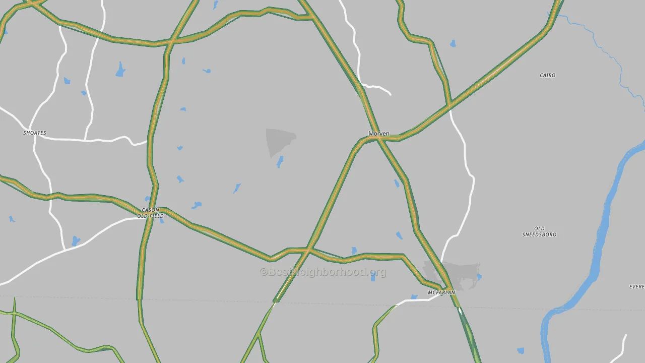 28119, NC Map of Noise Levels in 28119