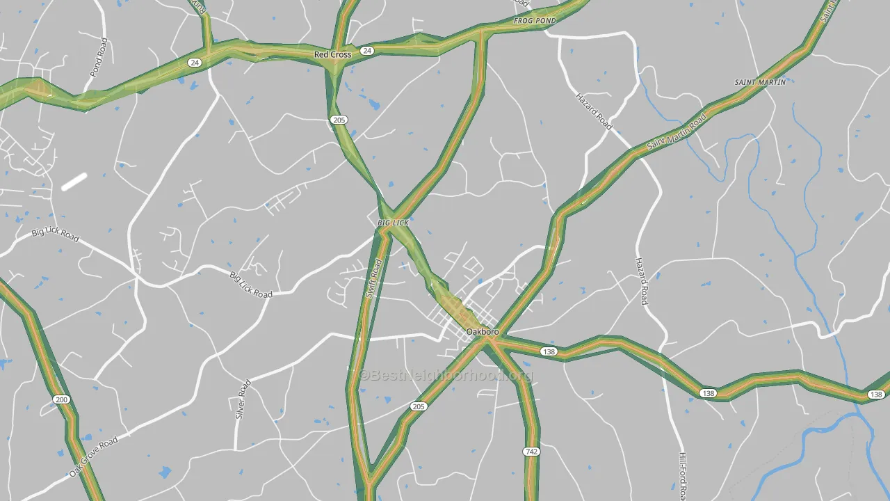28129, NC Map of Noise Levels in 28129