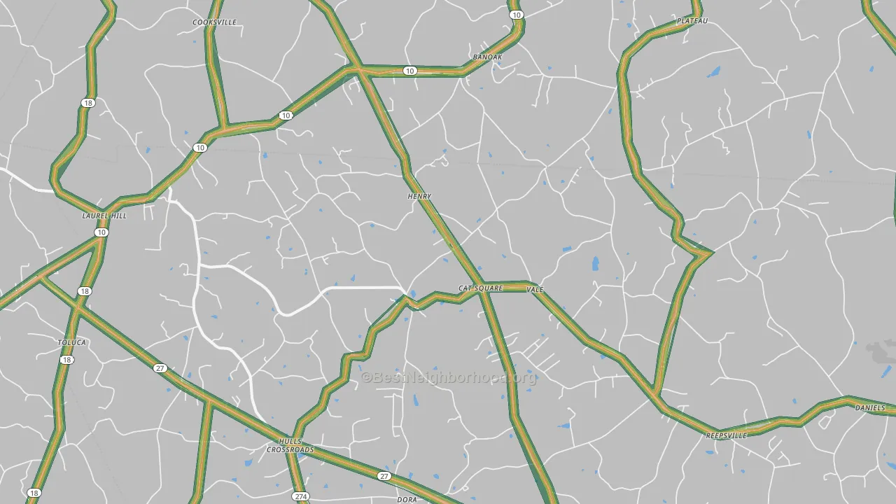 28168, NC Map of Noise Levels in 28168