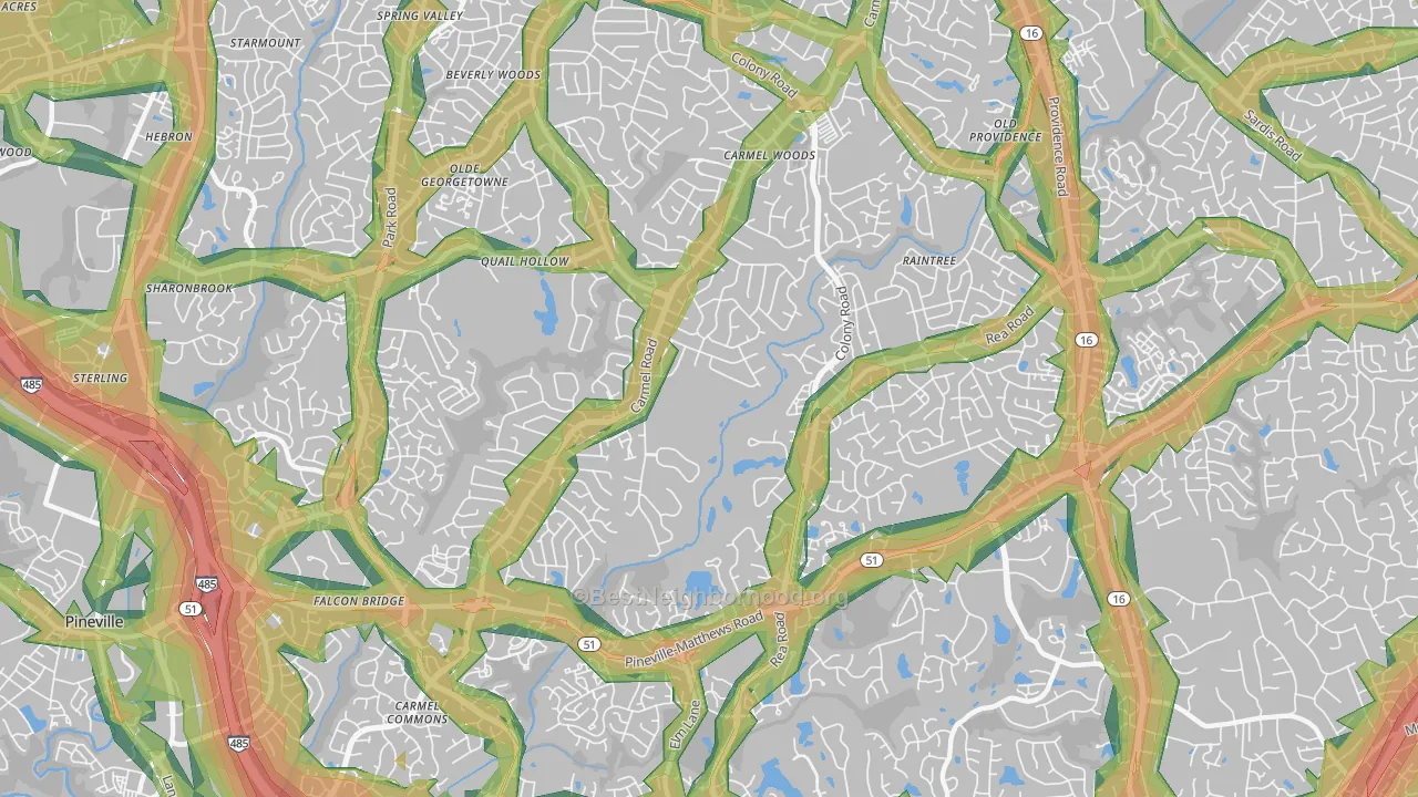 28226, NC Map of Noise Levels in 28226