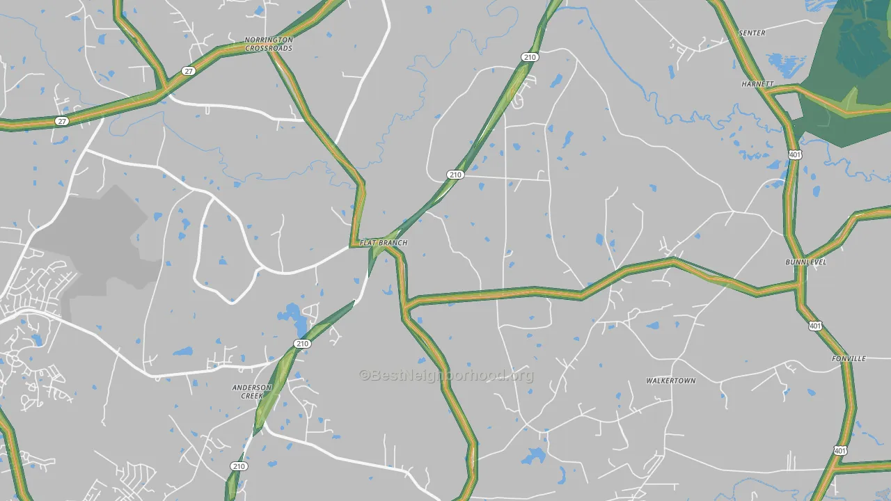 28323, NC Map of Noise Levels in 28323