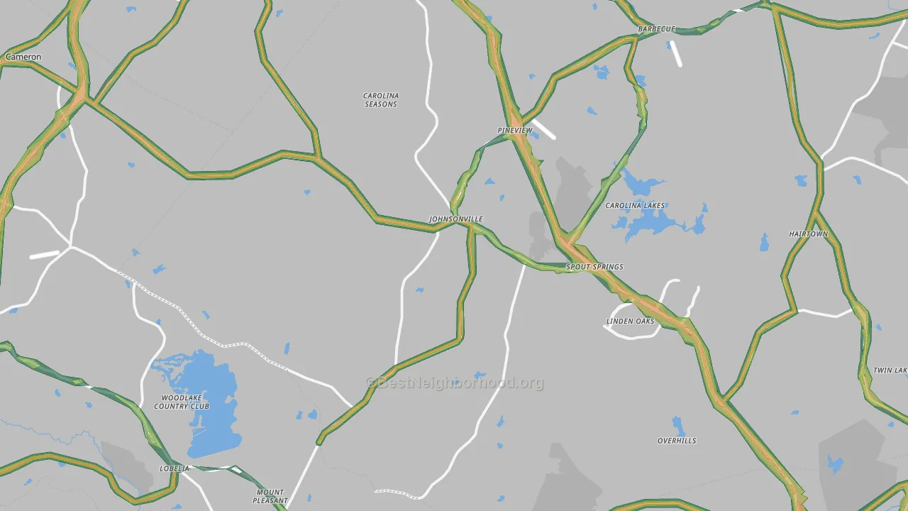28326, NC Map of Noise Levels in 28326