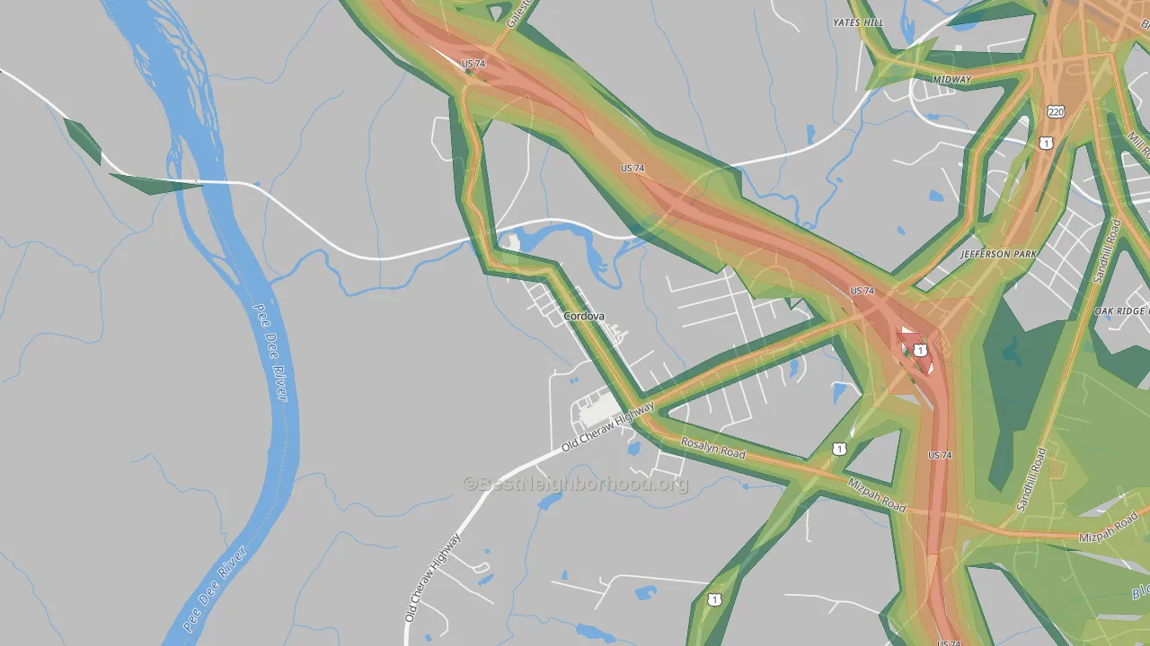 28330, NC Map of Noise Levels in 28330