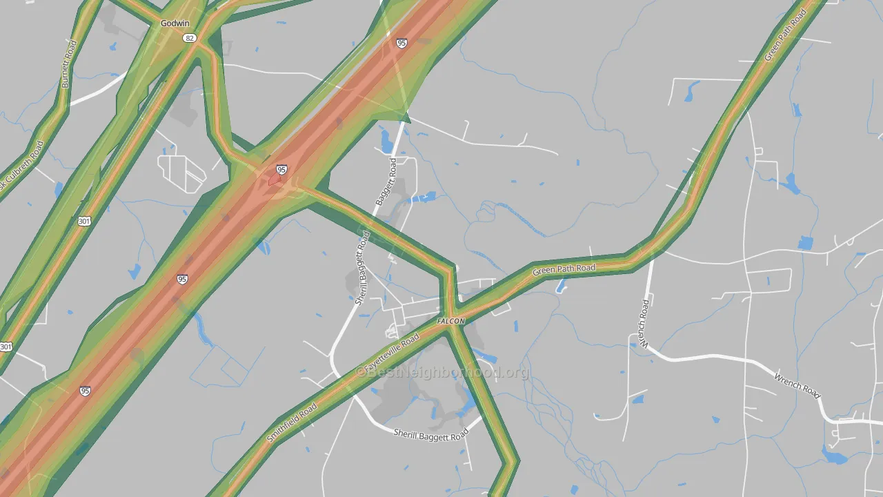 28342, NC Map of Noise Levels in 28342