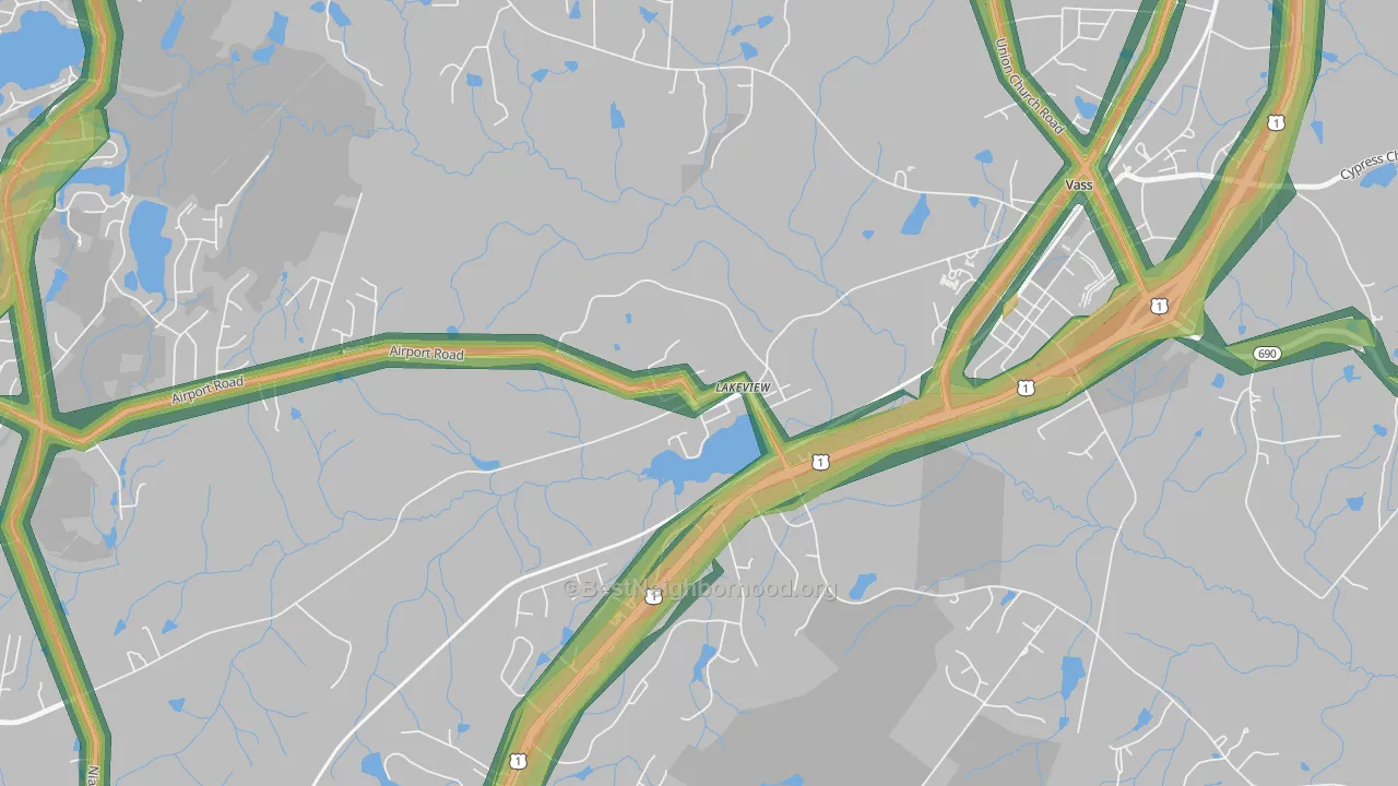 28350, NC Map of Noise Levels in 28350