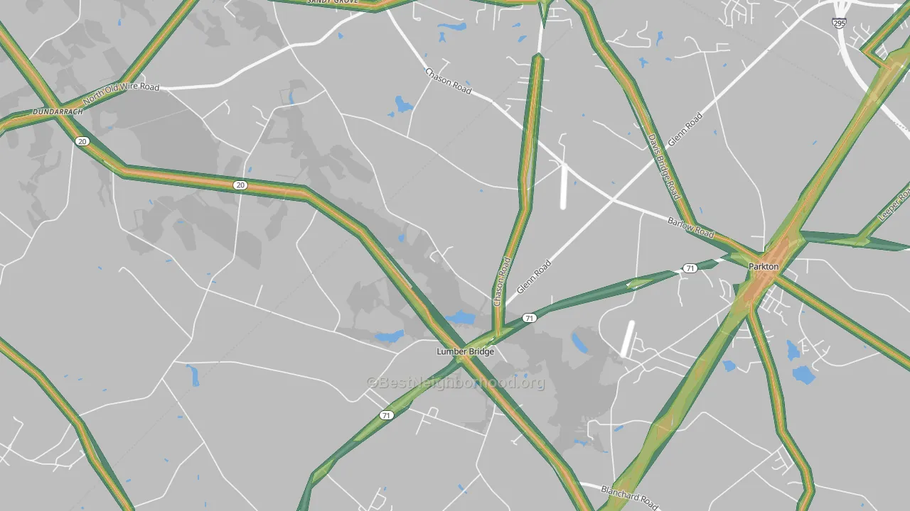 28357, NC Map of Noise Levels in 28357