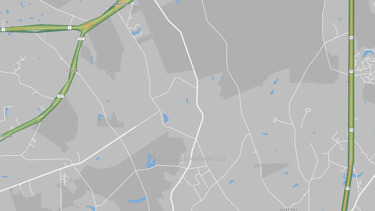 28363, NC Map of Noise Levels in 28363