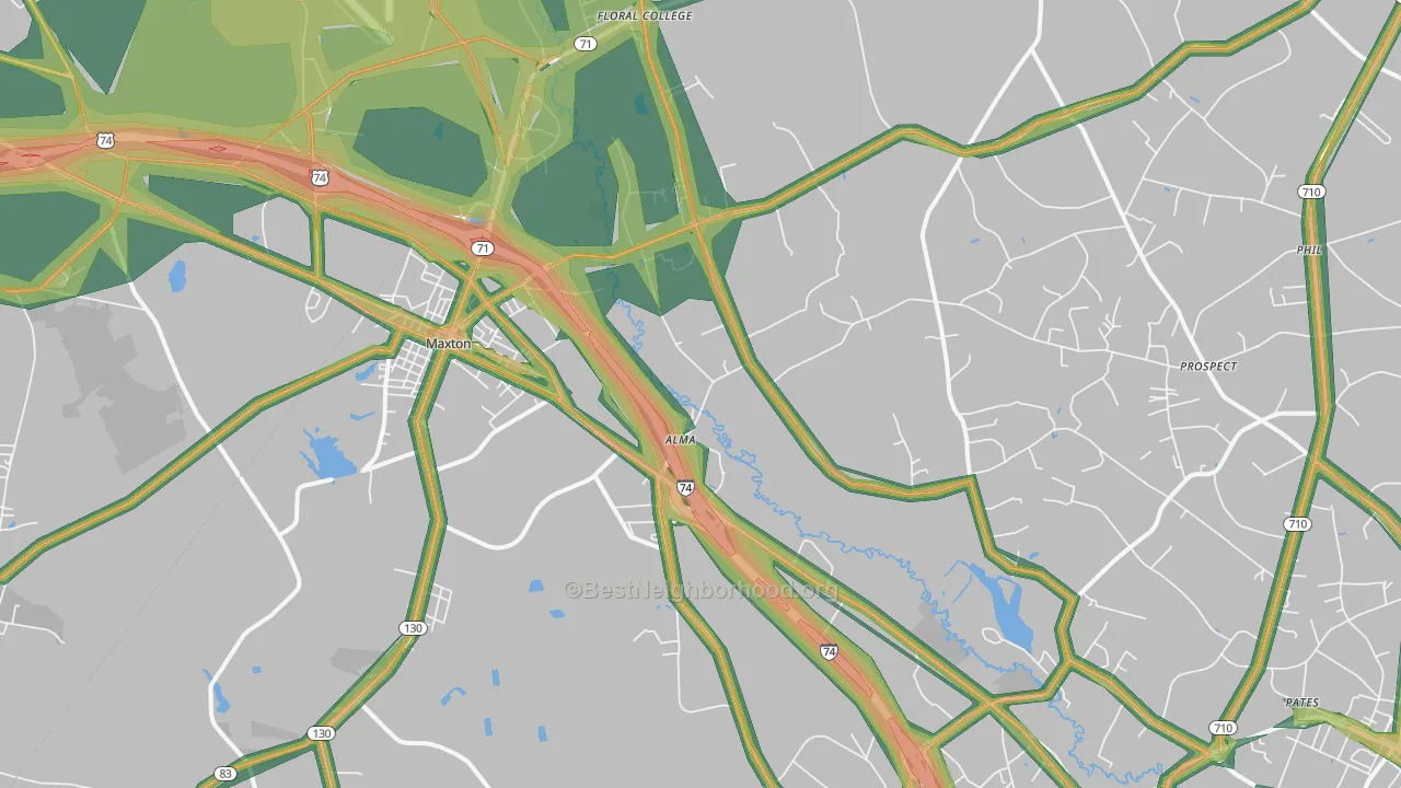28364, NC Map of Noise Levels in 28364