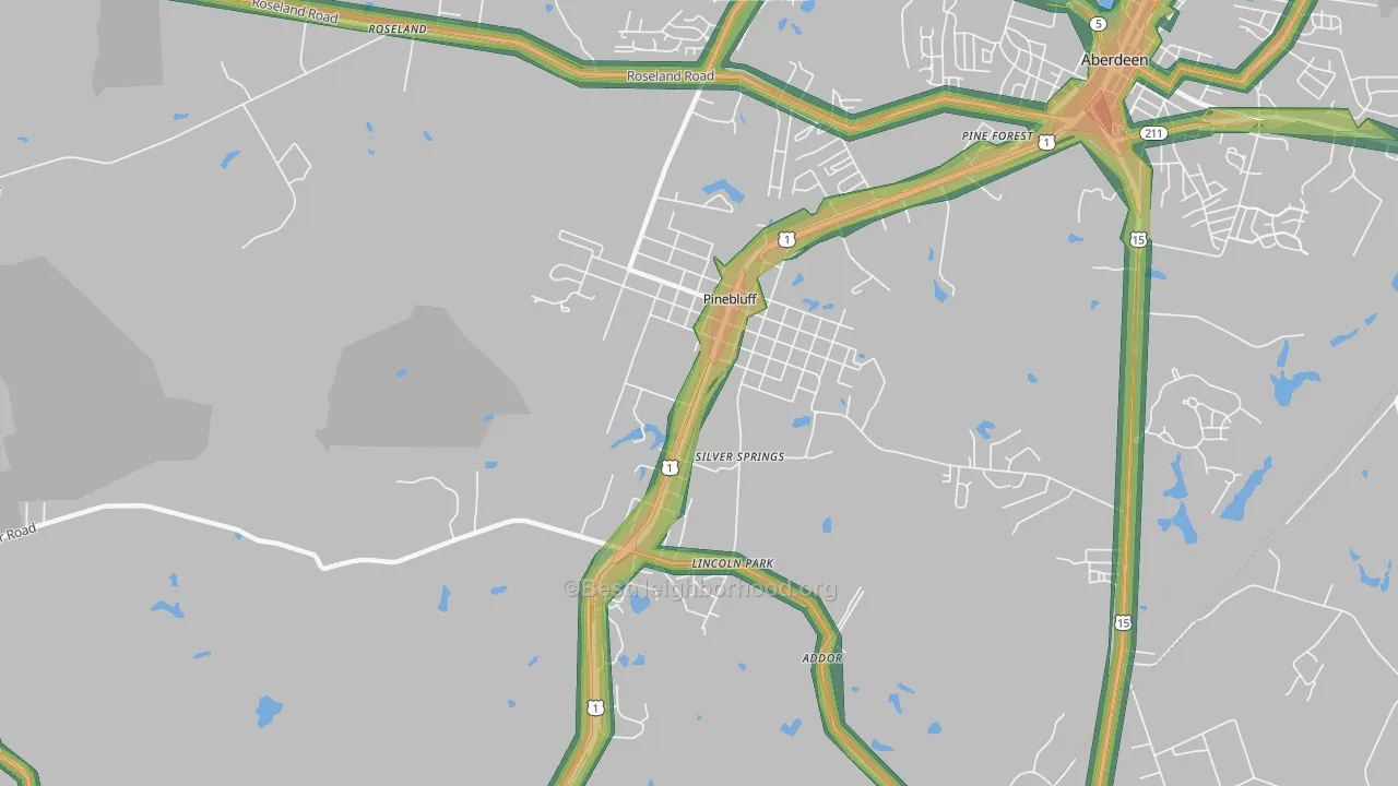 28373, NC Map of Noise Levels in 28373