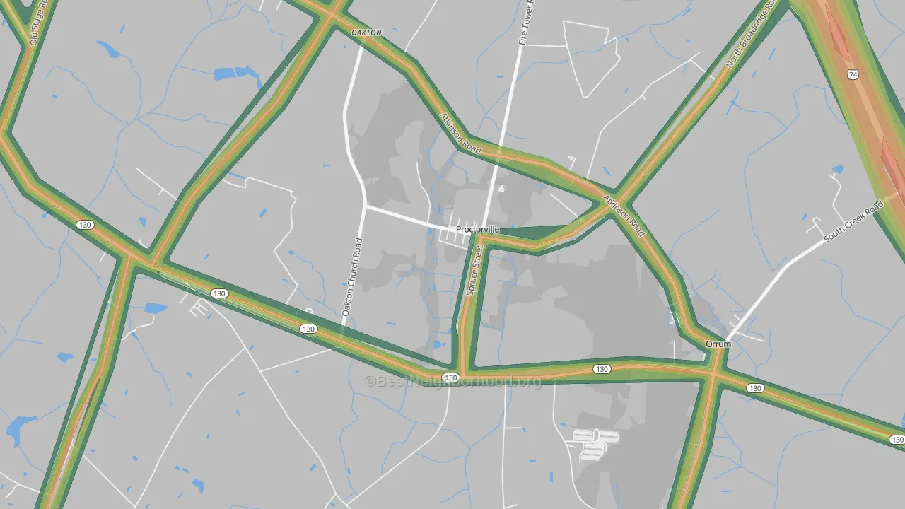 28375, NC Map of Noise Levels in 28375