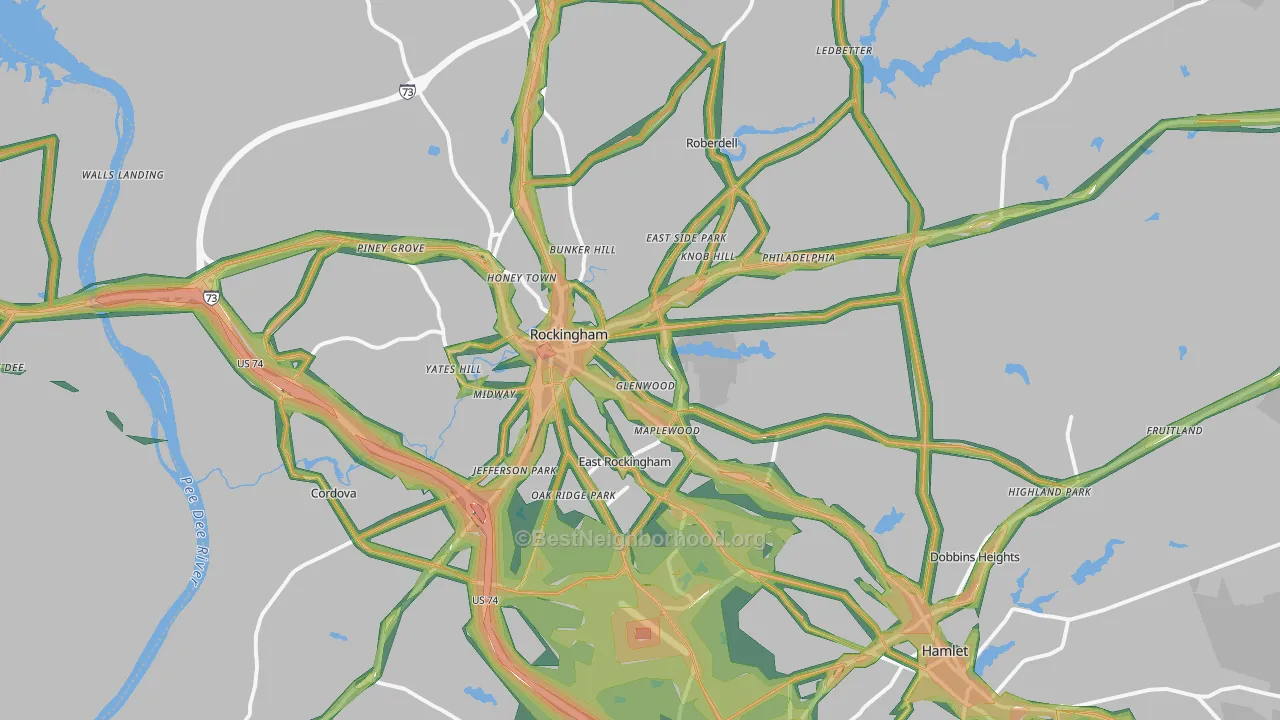 28379, NC Map of Noise Levels in 28379
