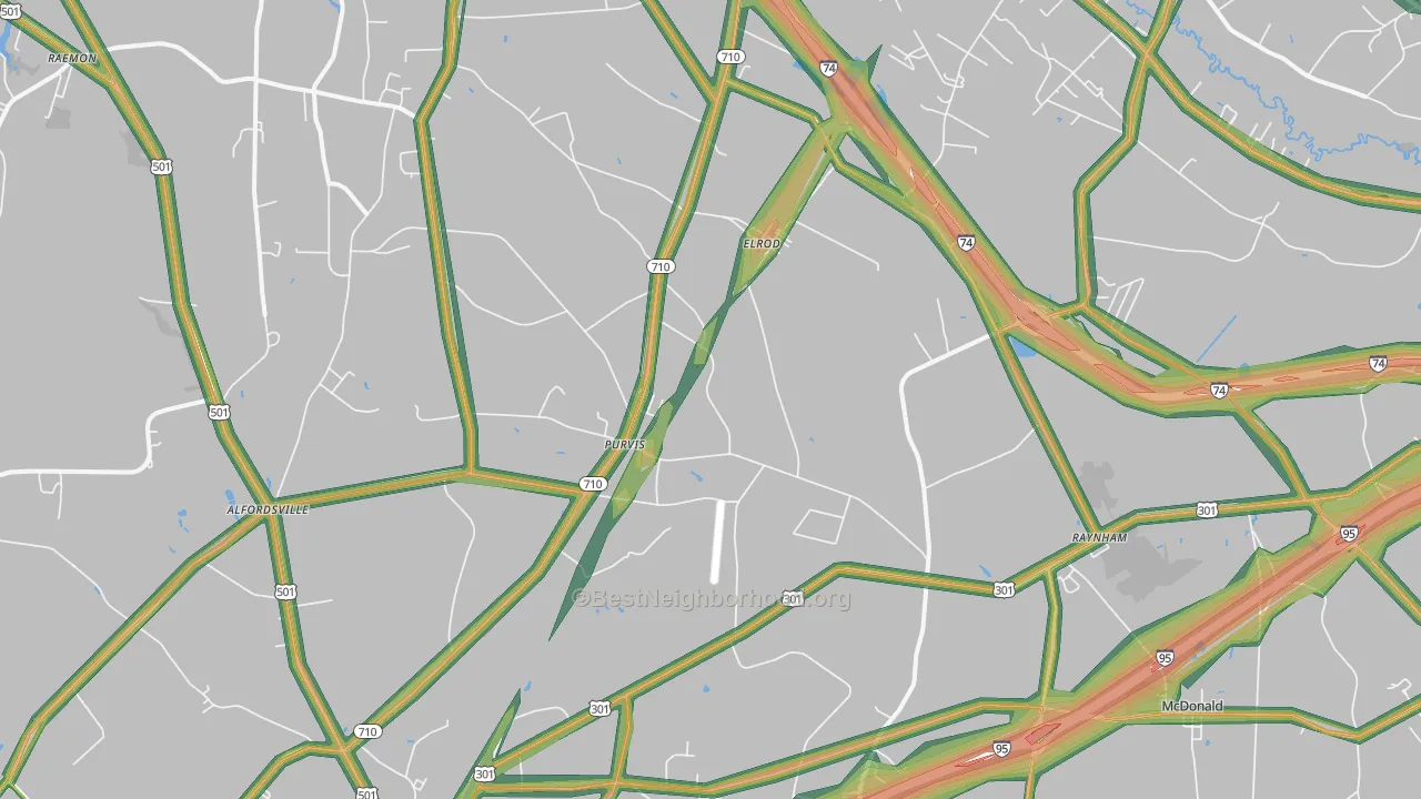 28383, NC Map of Noise Levels in 28383