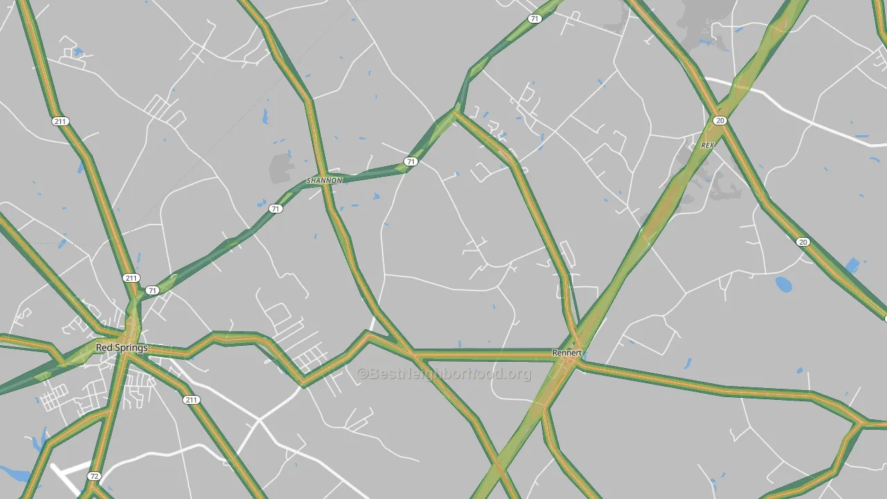 28386, NC Map of Noise Levels in 28386