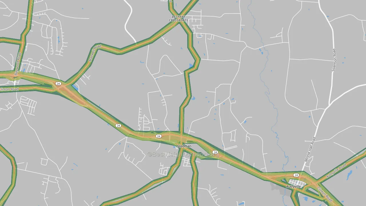 28391, NC Map of Noise Levels in 28391