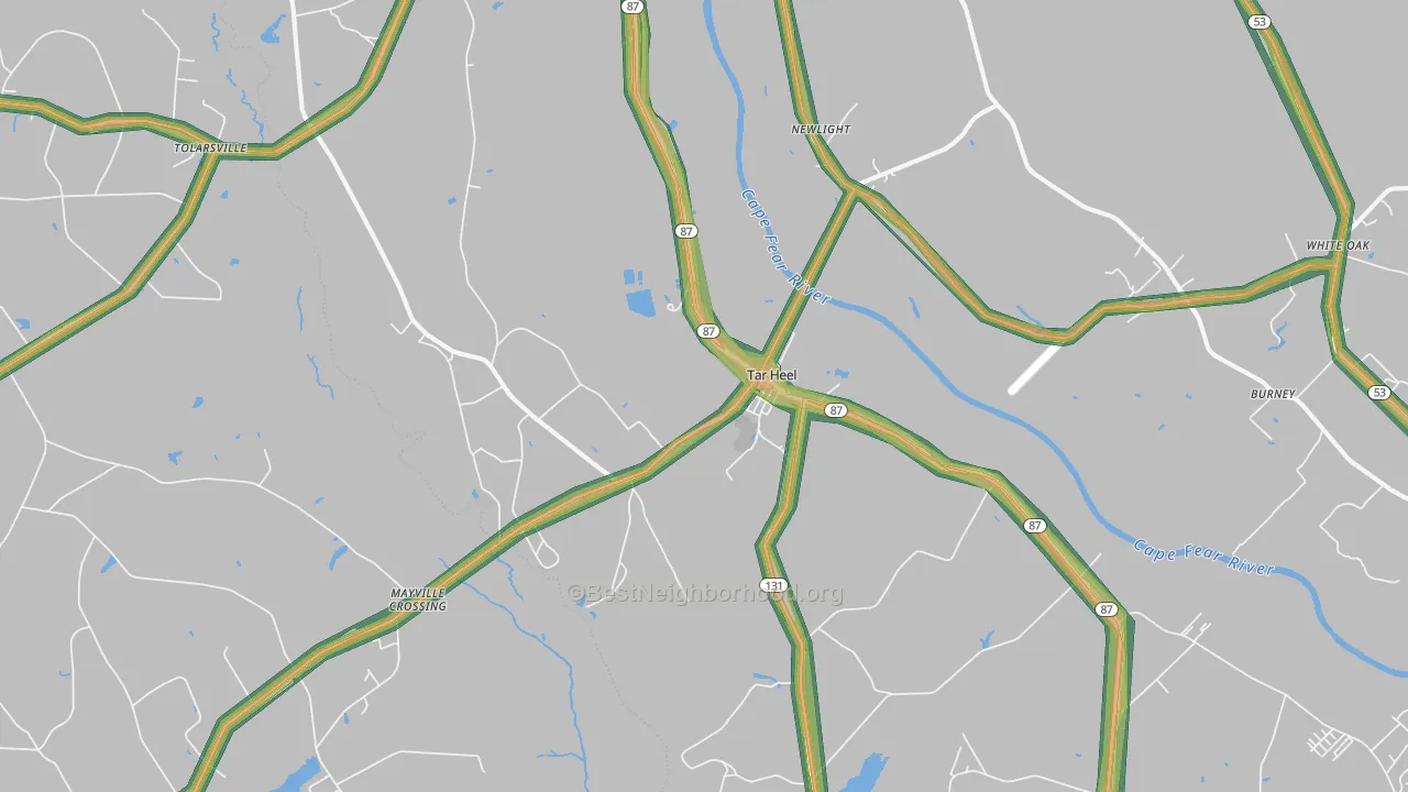 28392, NC Map of Noise Levels in 28392