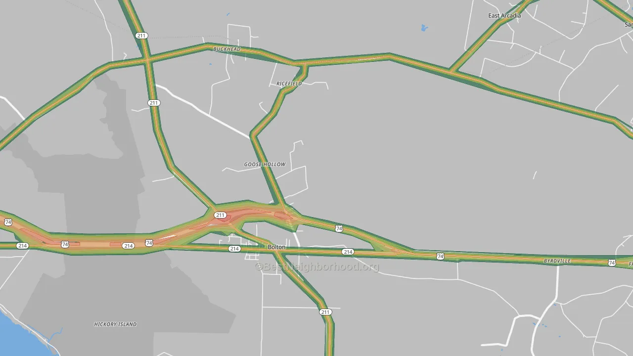 28423, NC Map of Noise Levels in 28423