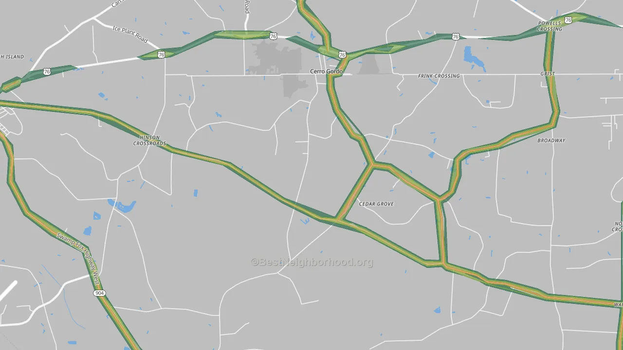 28430, NC Map of Noise Levels in 28430