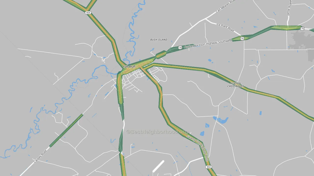 28439, NC Map of Noise Levels in 28439