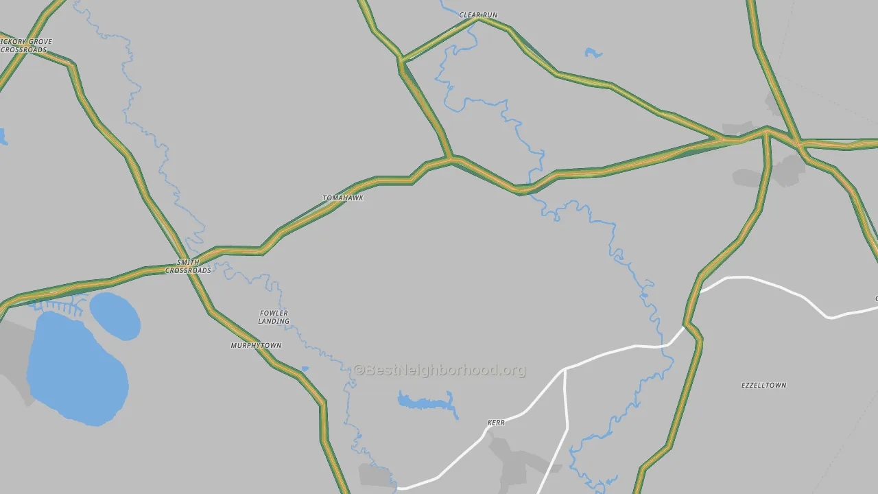 28444, NC Map of Noise Levels in 28444