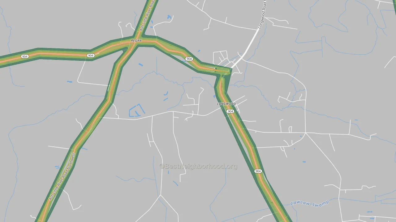 28452, NC Map of Noise Levels in 28452