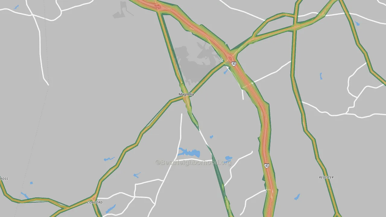 28453, NC Map of Noise Levels in 28453
