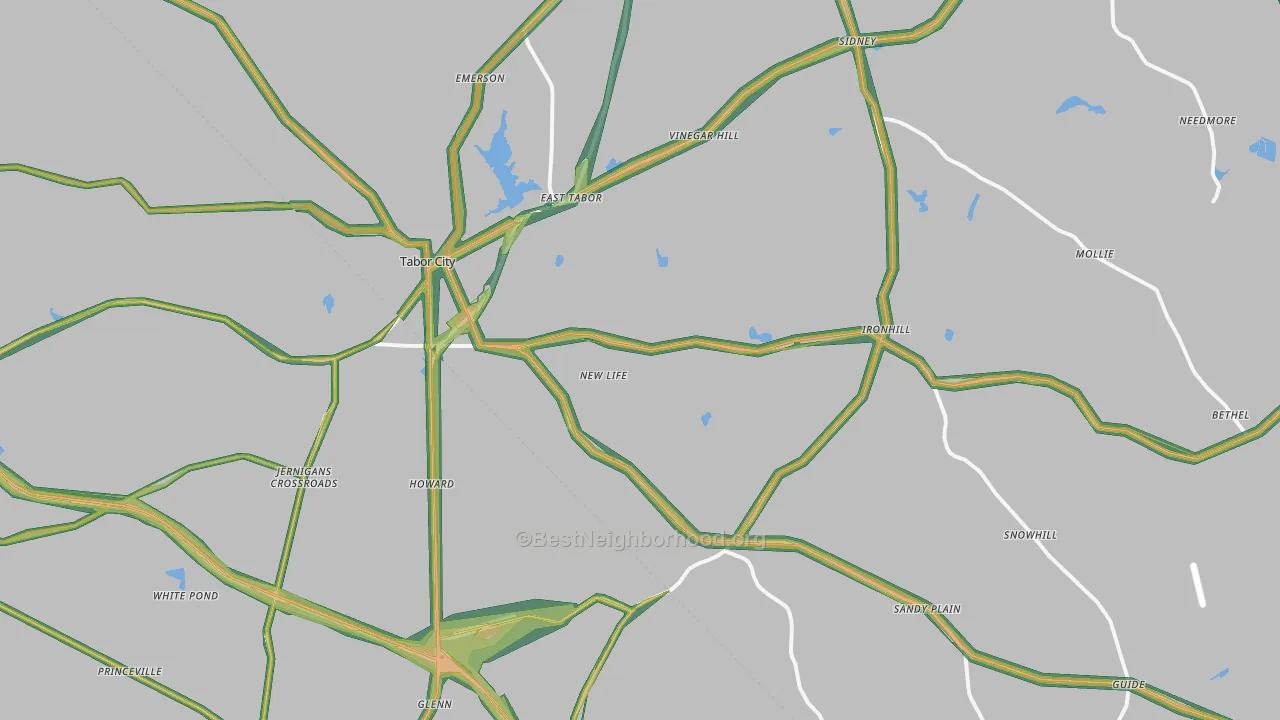 28463, NC Map of Noise Levels in 28463