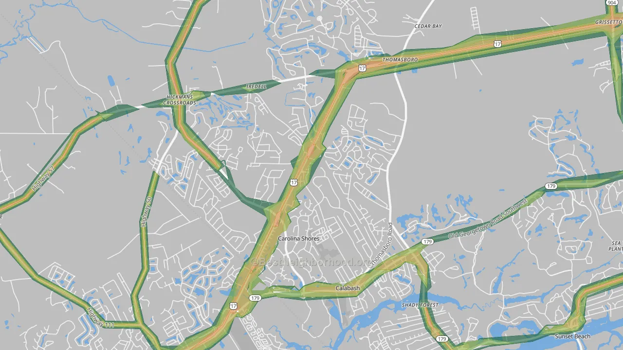 28467, NC Map of Noise Levels in 28467