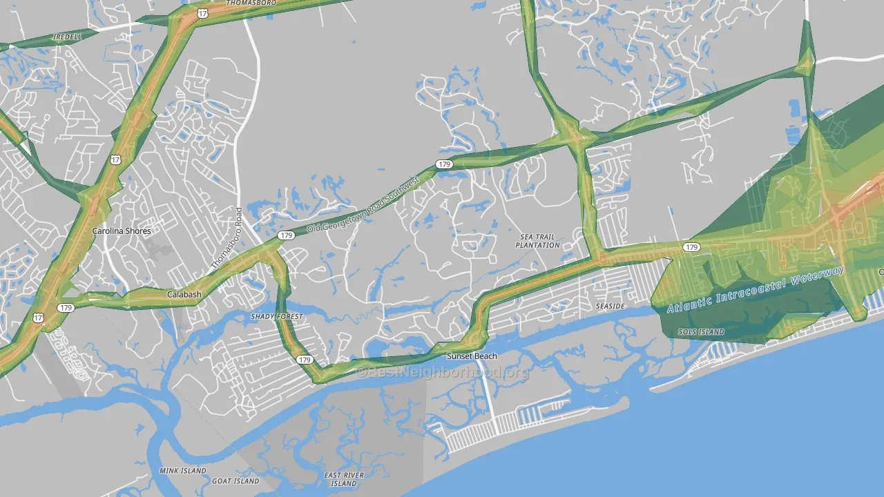 28468, NC Map of Noise Levels in 28468